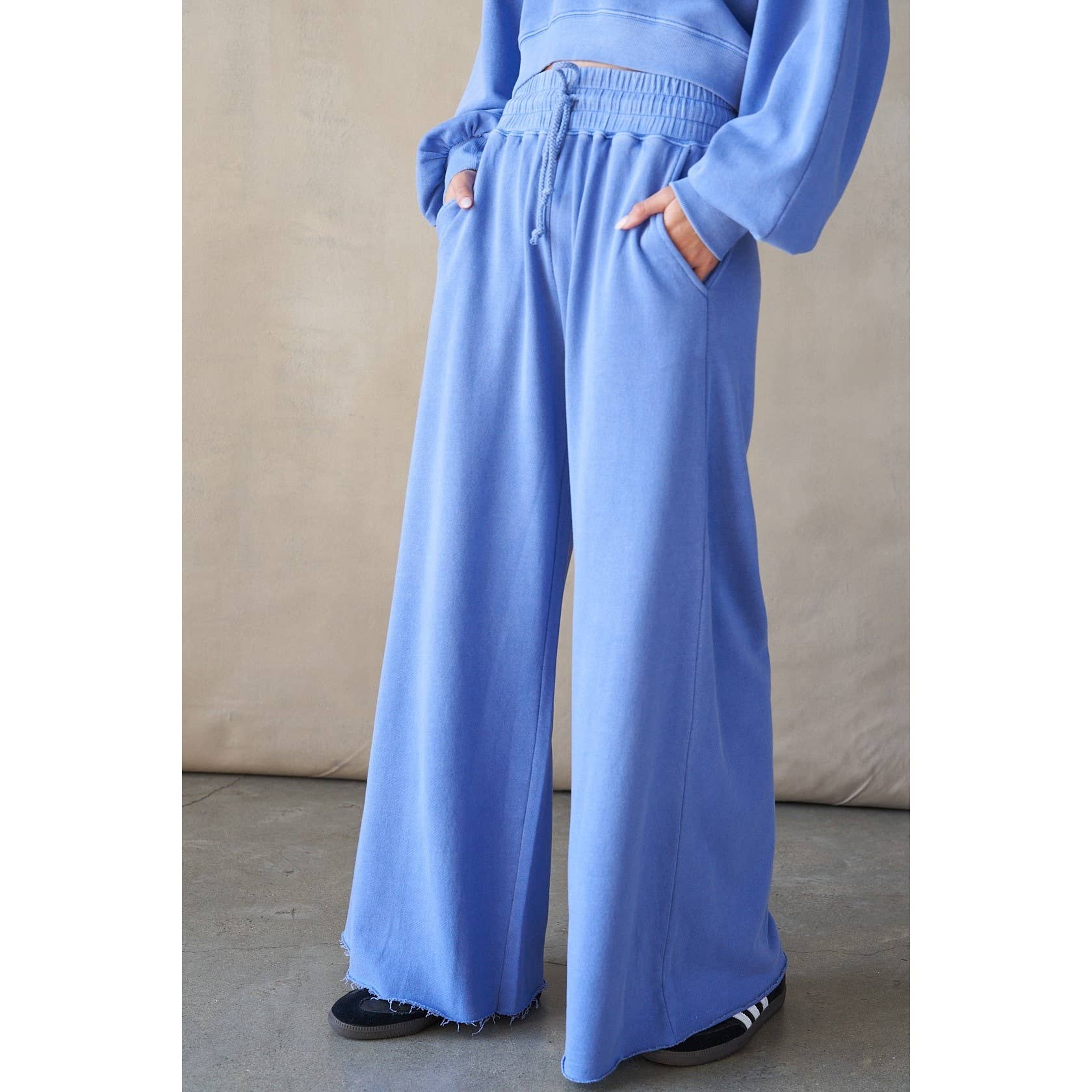 Rib Wide Oversize Sweatpants - Buttercup Lynne Boutique