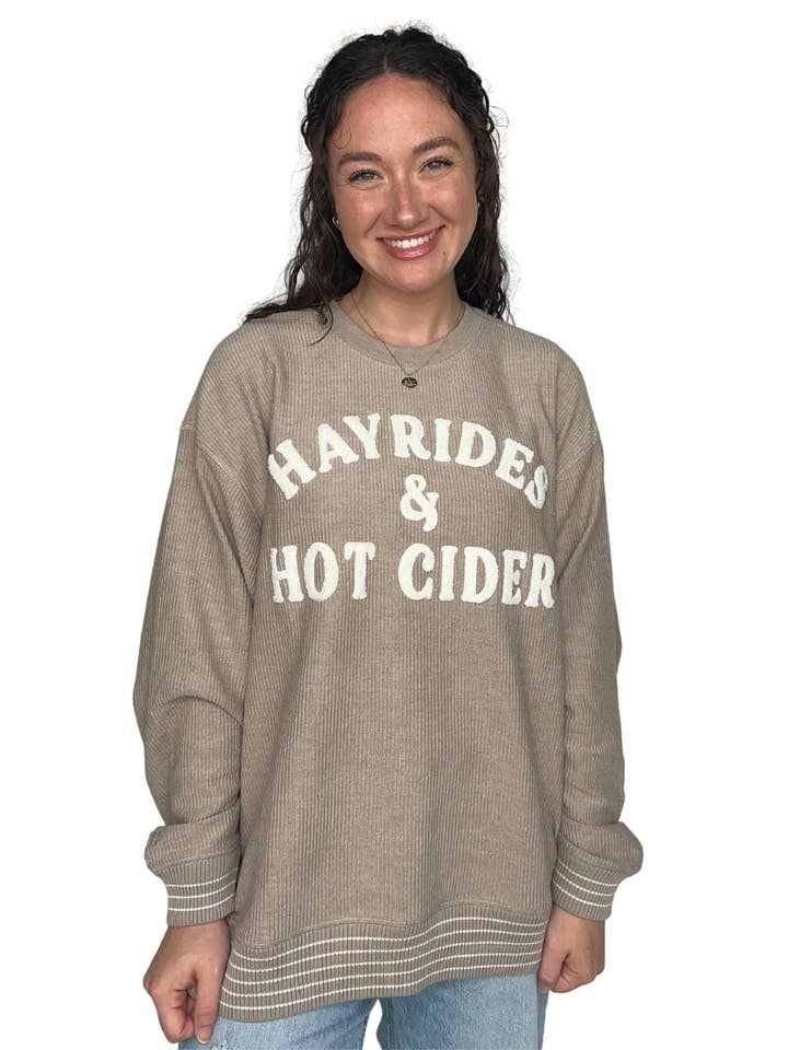 Hayrides & Hot Cider Long Sleeve Top - Buttercup Lynne Boutique