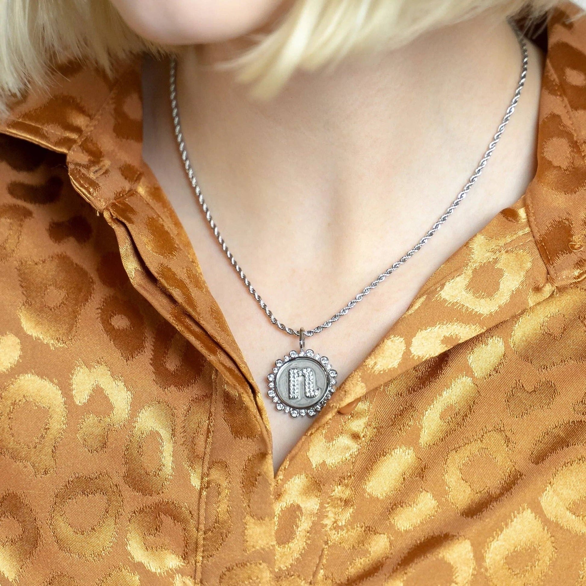 Next Level Vintage Coin Initial Charm - Buttercup Lynne Boutique