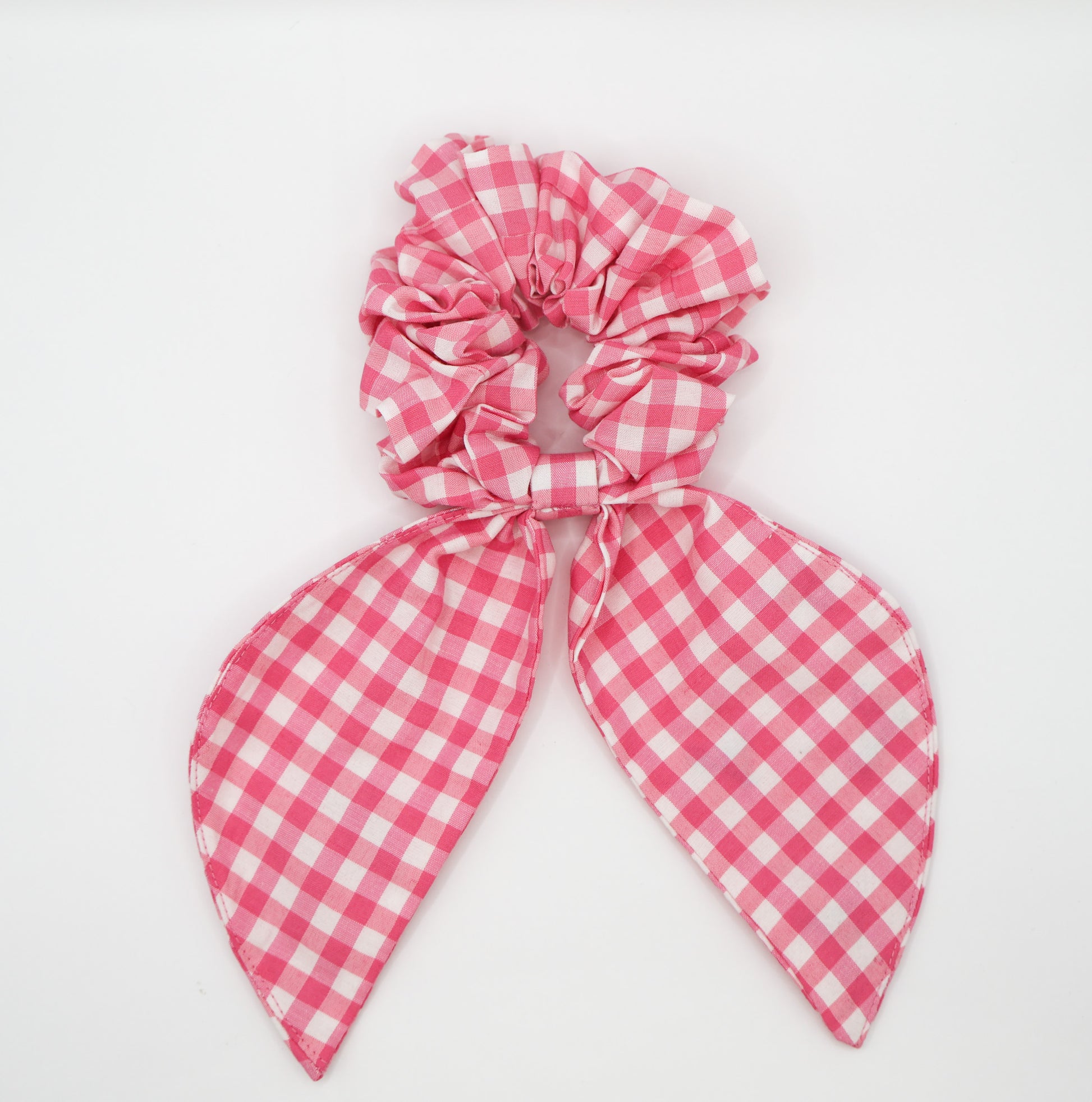 Ghosty Pink Gingham Scrunchie - Buttercup Lynne Boutique