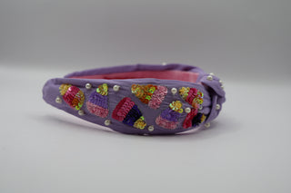 Colorful Candy Corn Beaded Headband