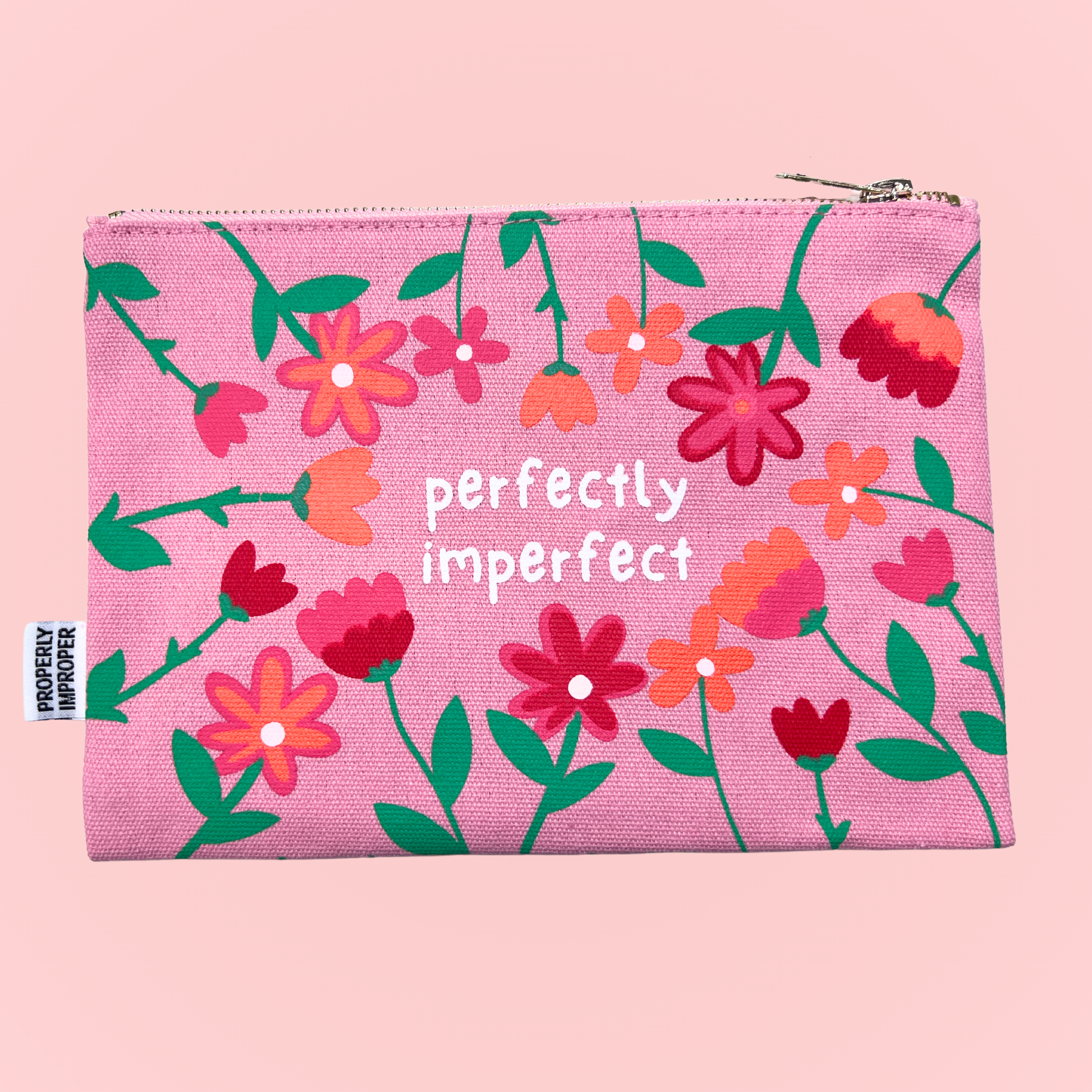 Perfectly Imperfect - Canvas Pouch - Buttercup Lynne Boutique