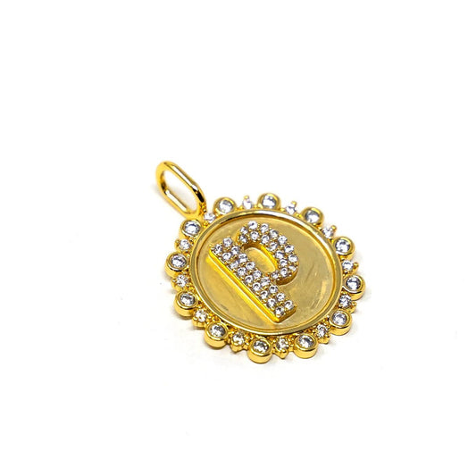 Next Level Vintage Coin Initial Charm - Buttercup Lynne Boutique