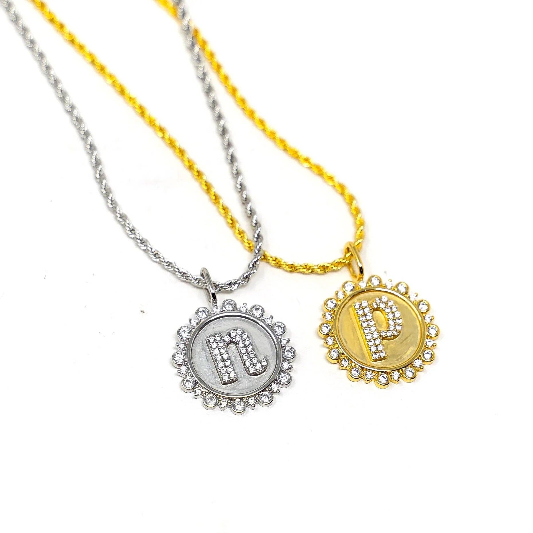 Next Level Vintage Coin Initial Charm - Buttercup Lynne Boutique