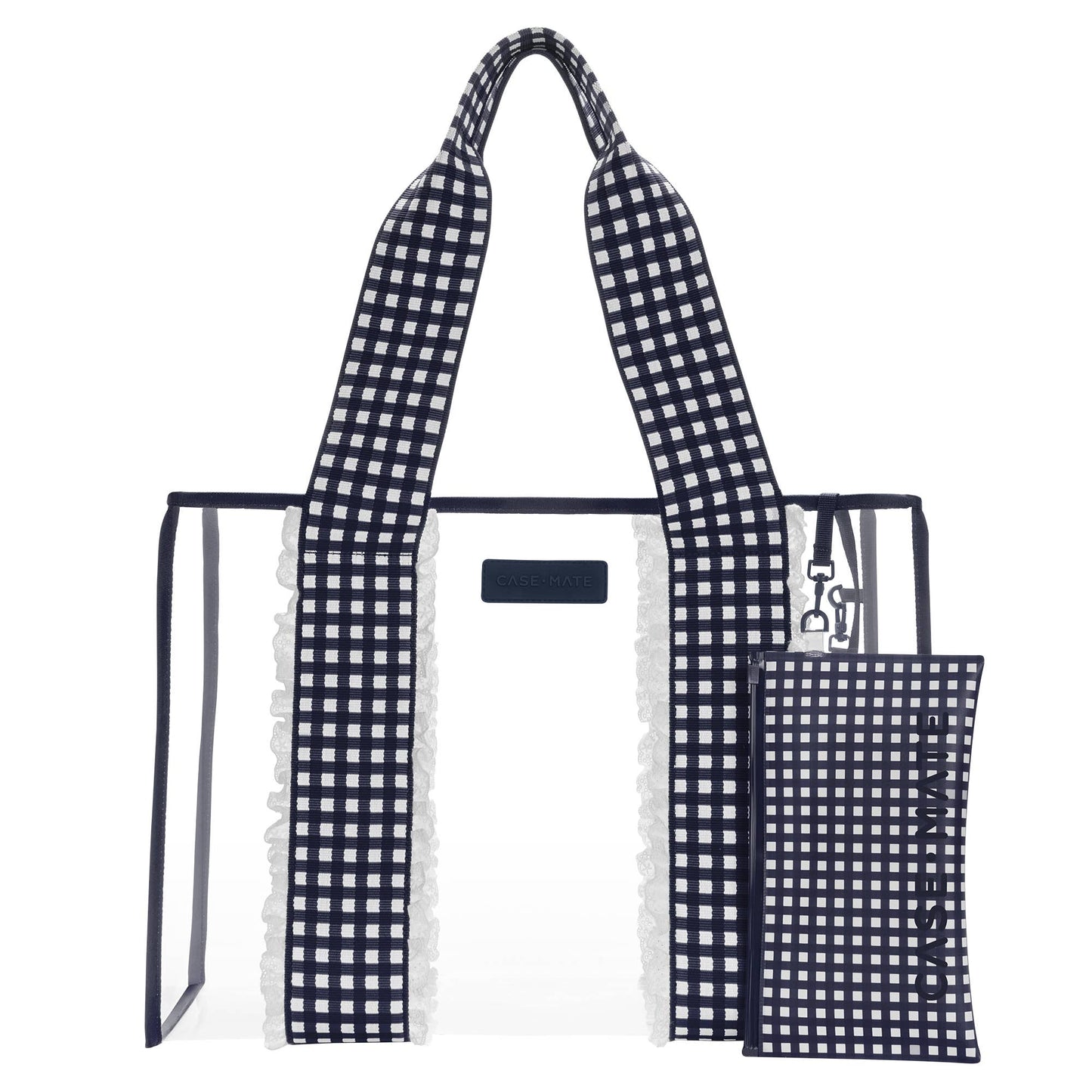 Case-Mate Navy Gingham Jelly Tote – Clear Travel & Beach Bag