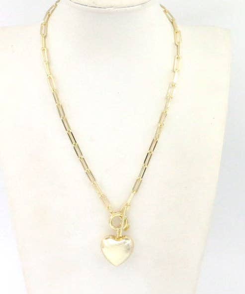 Heart Within Puffy Heart Charm - Buttercup Lynne Boutique