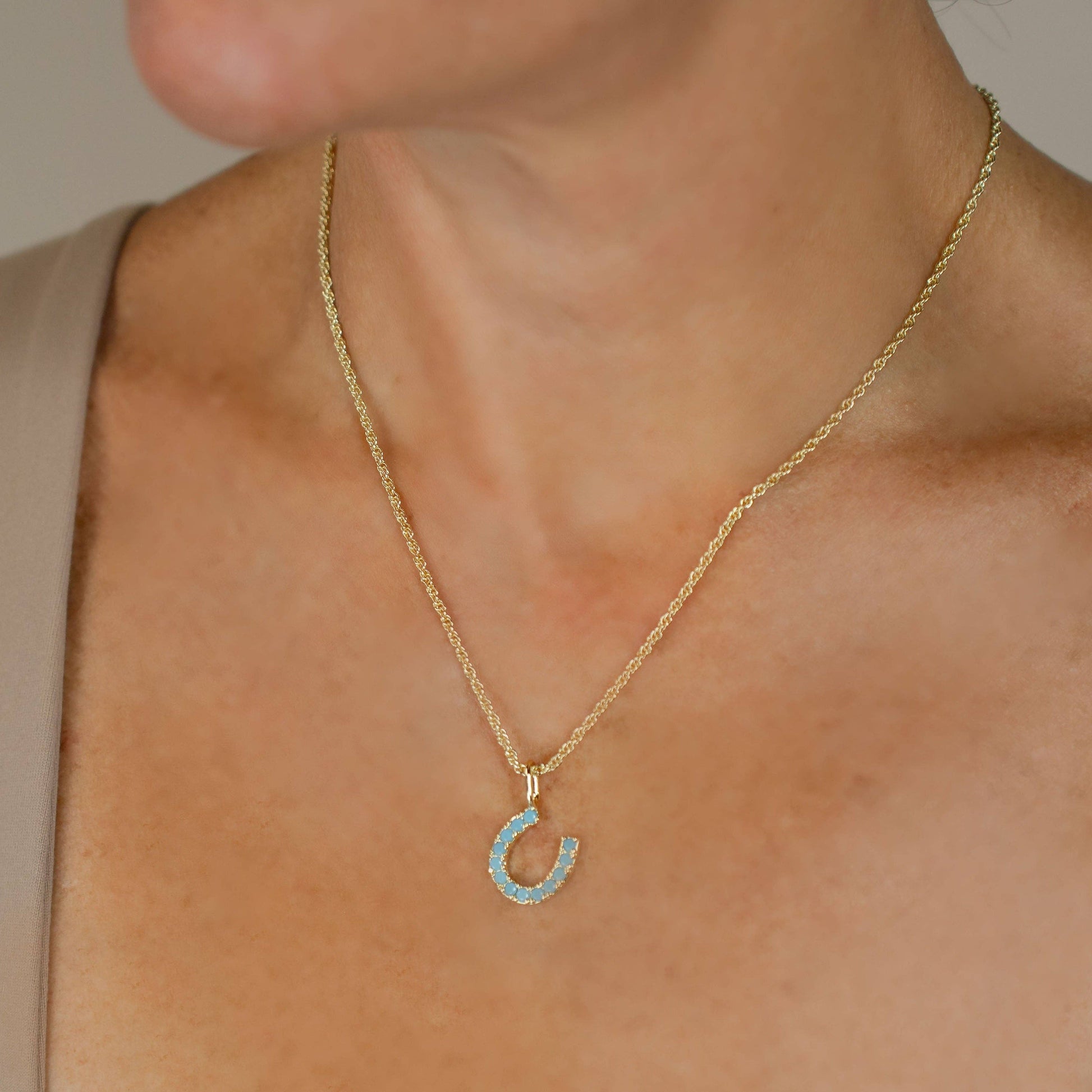 Galloping Beauty Lucky Horseshoe Charm - Buttercup Lynne Boutique