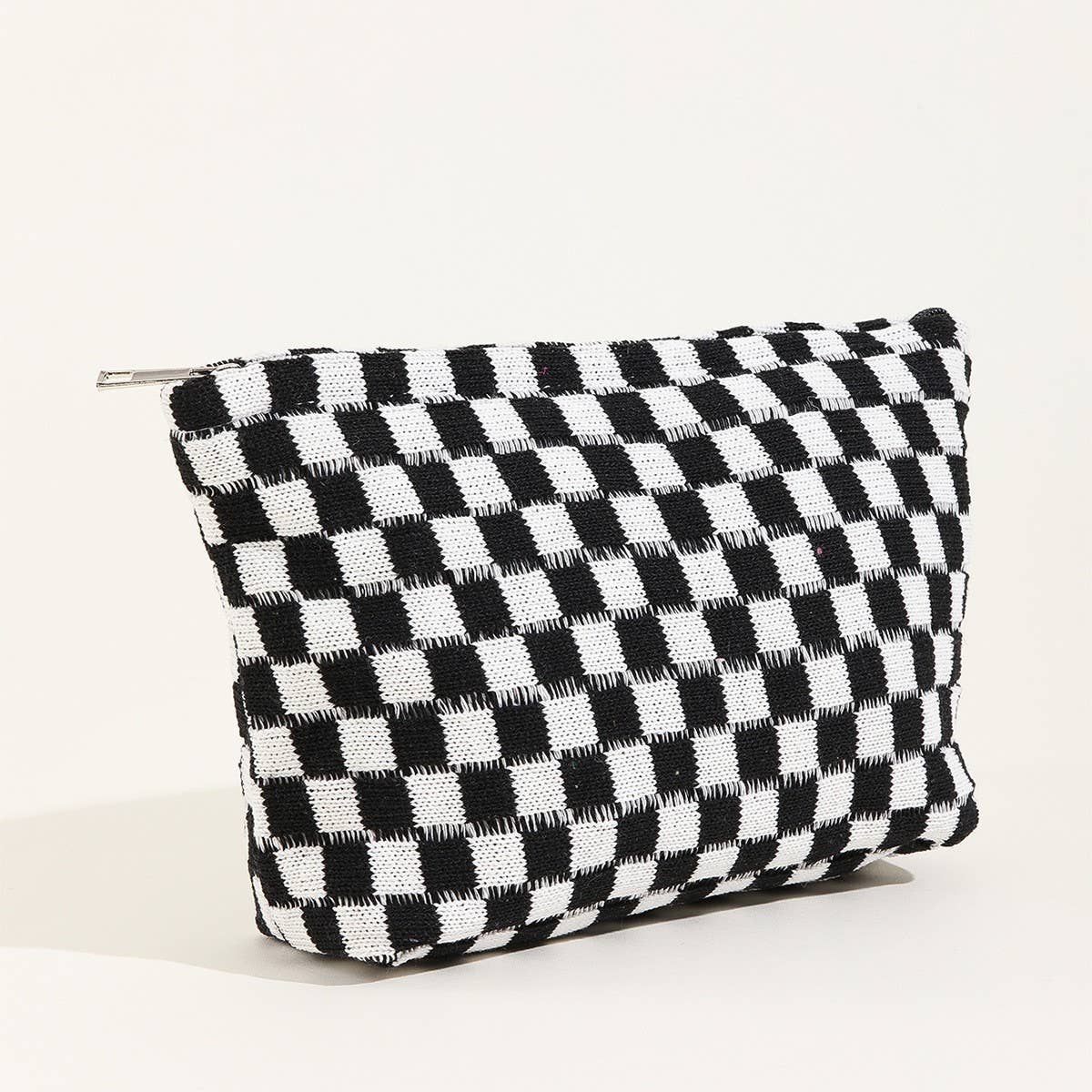 Checkered Cosmetic Makeup Pouch Clutch Bag - Buttercup Lynne Boutique