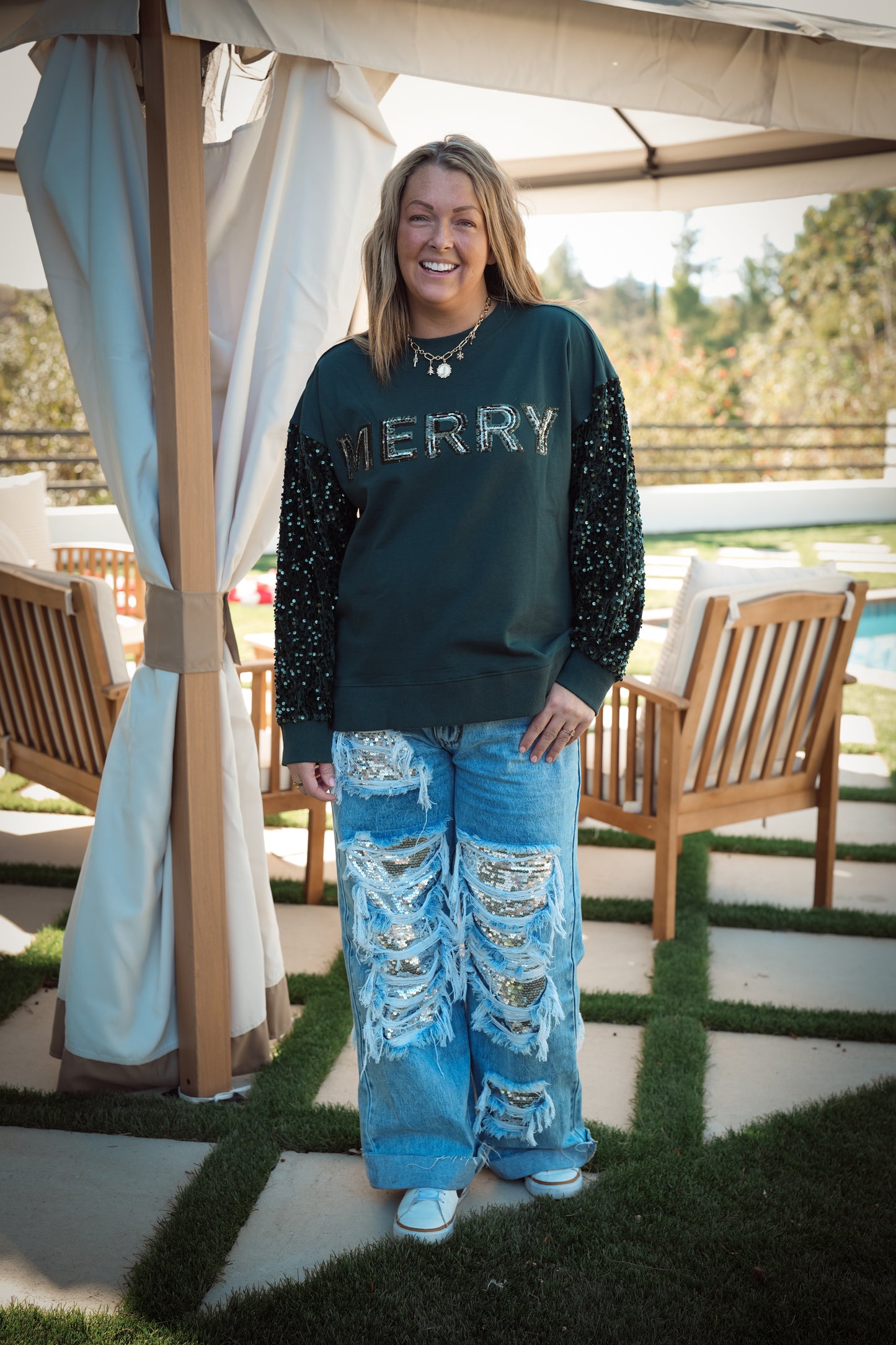 Merry And Bright Sequin Top - Buttercup Lynne Boutique