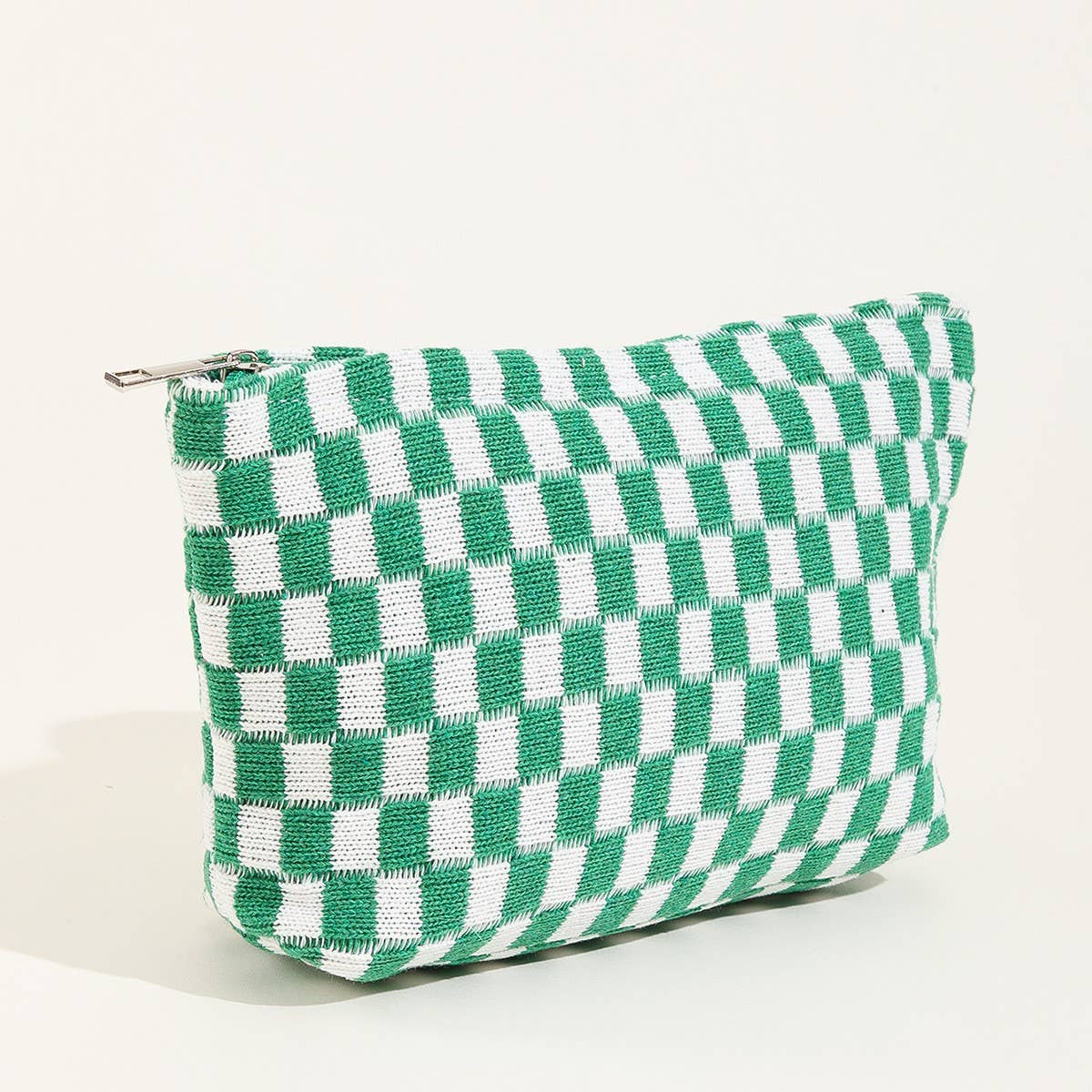 Checkered Cosmetic Makeup Pouch Clutch Bag - Buttercup Lynne Boutique