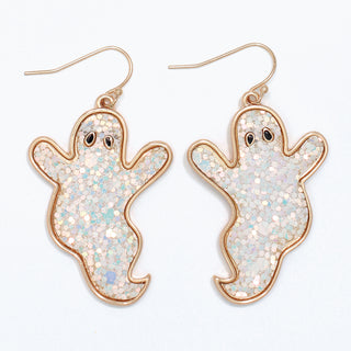 Boo & Sparkle Glitter Ghost Earrings