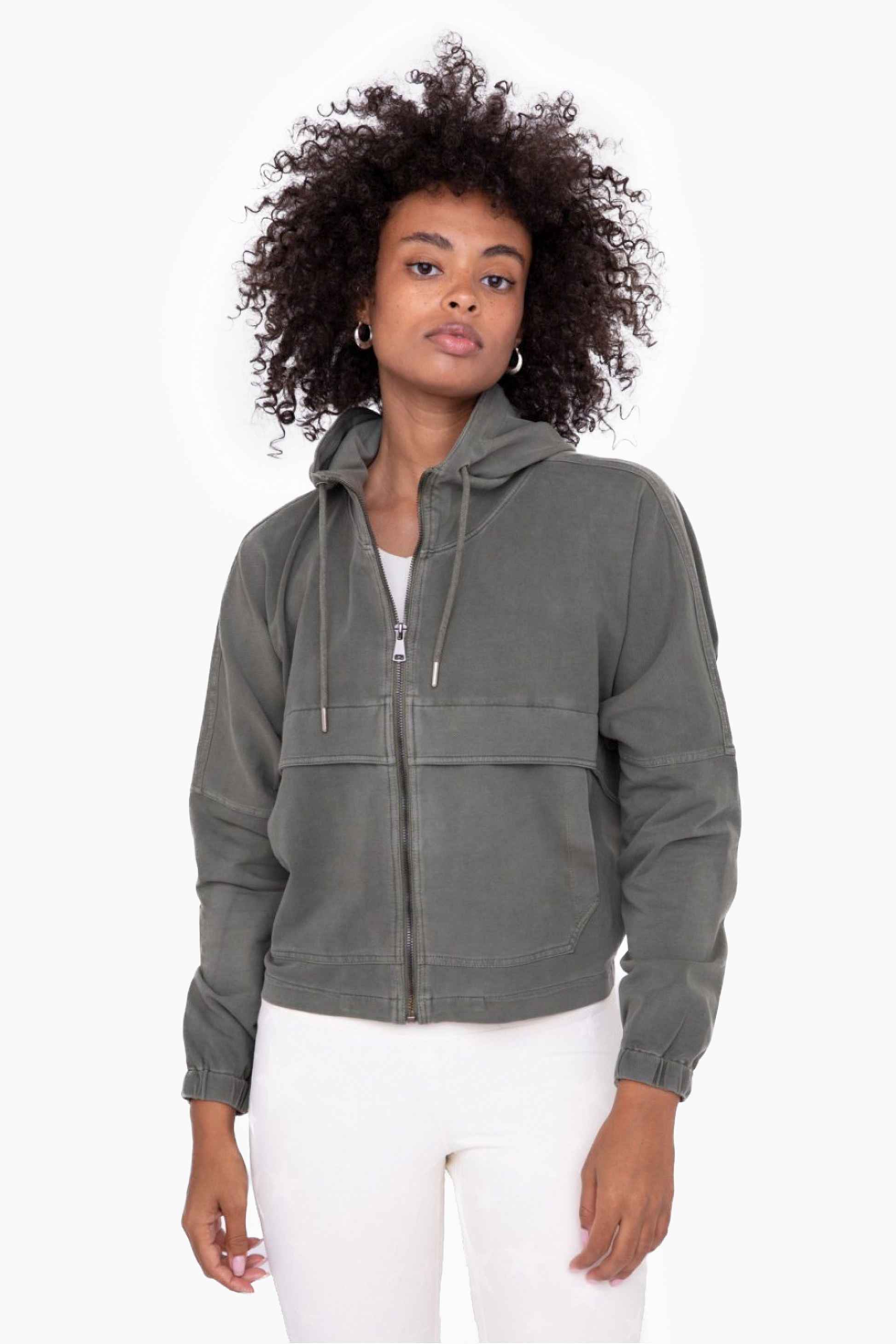 On The Cozy Side Utility Denim Jacket - Buttercup Lynne Boutique