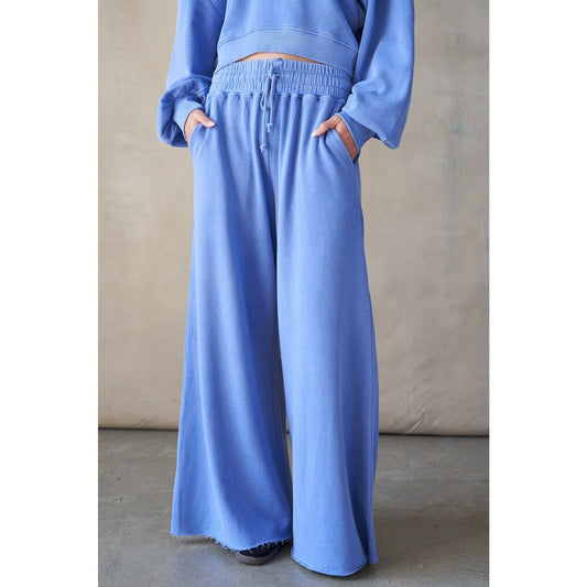 Rib Wide Oversize Sweatpants - Buttercup Lynne Boutique