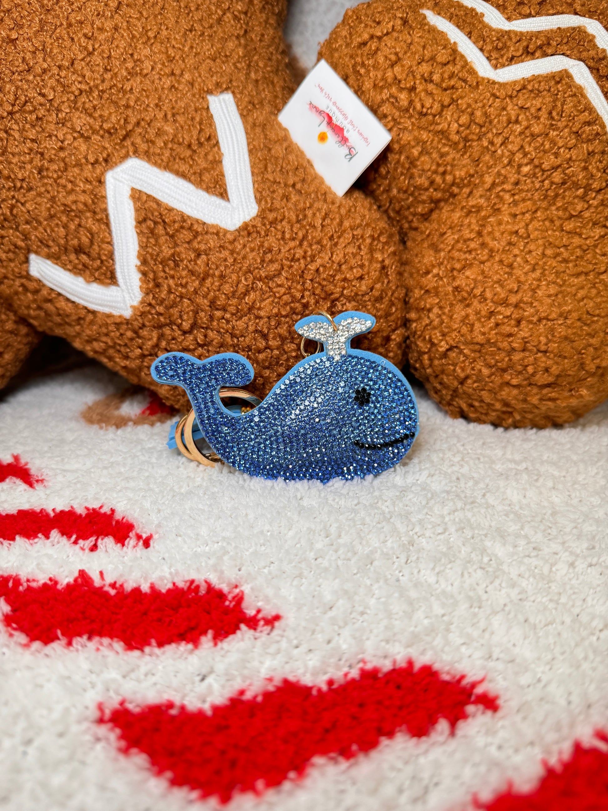 Sparkle Keychain - Whale Whale Whale - Buttercup Lynne Boutique