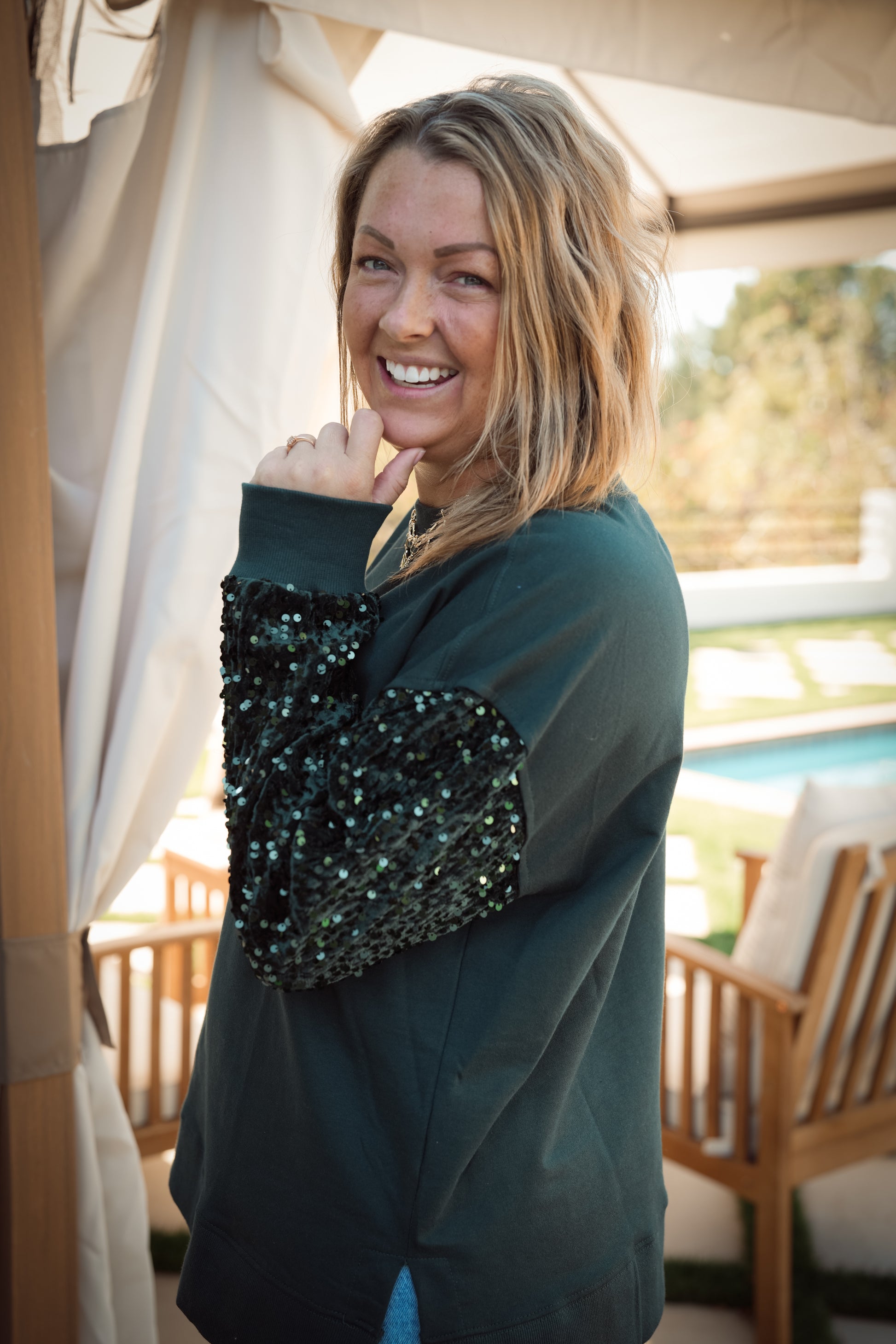Merry And Bright Sequin Top - Buttercup Lynne Boutique