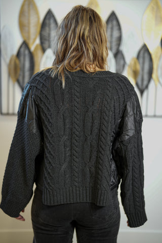Sweet N Sassy Knit Contrast Sweater - Buttercup Lynne Boutique