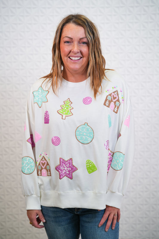 Sweet As Gingerbread Sweatshirt - Buttercup Lynne Boutique