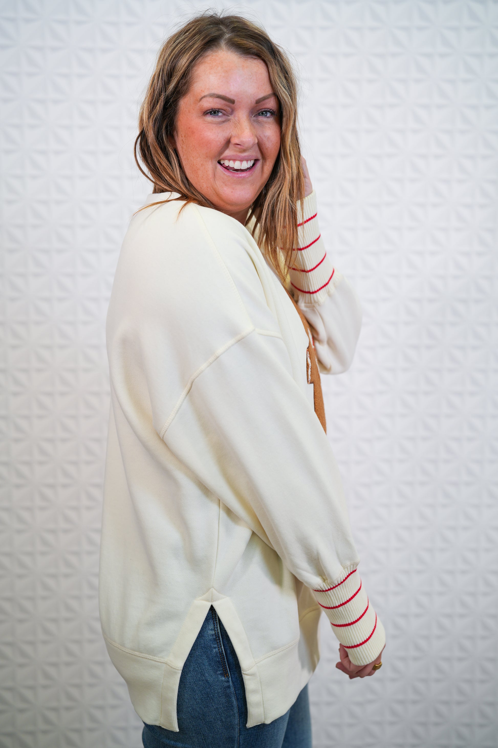 Sugar And Spice Gingerbread Long Sleeve Top - Buttercup Lynne Boutique