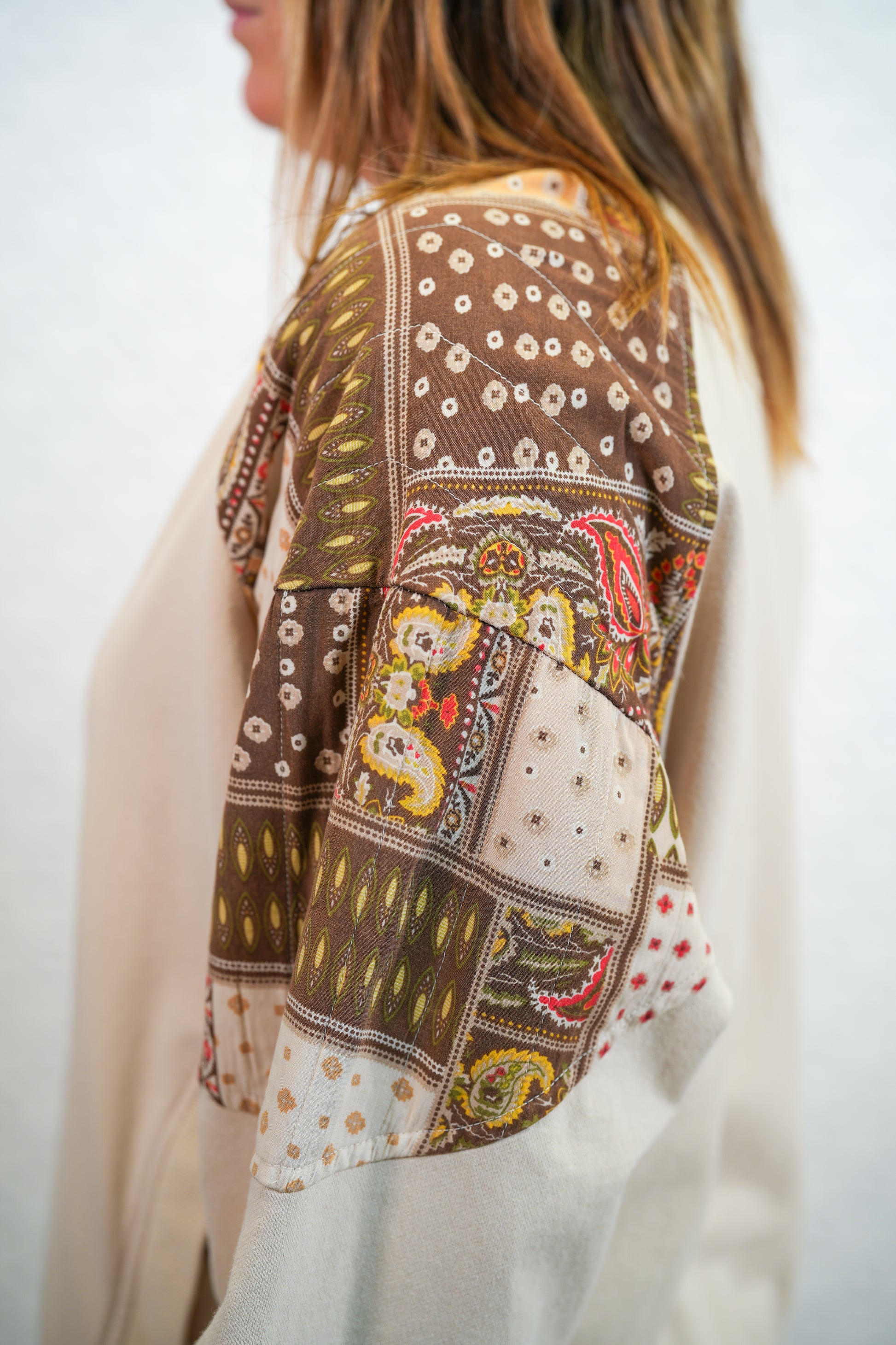 Glad To Be Me Print Mix Pullover - Buttercup Lynne Boutique