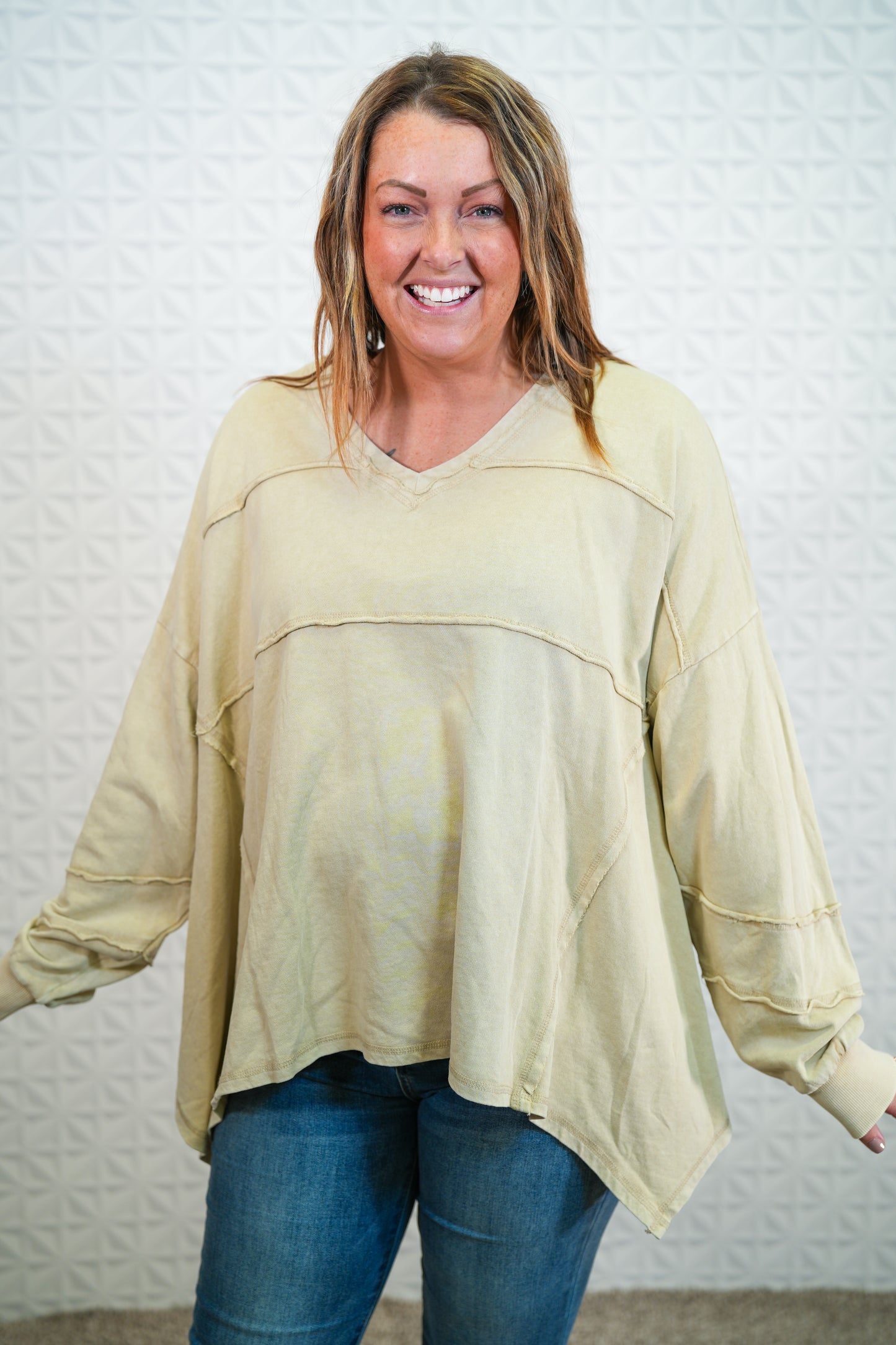 All The Way V-Neck Top - Buttercup Lynne Boutique