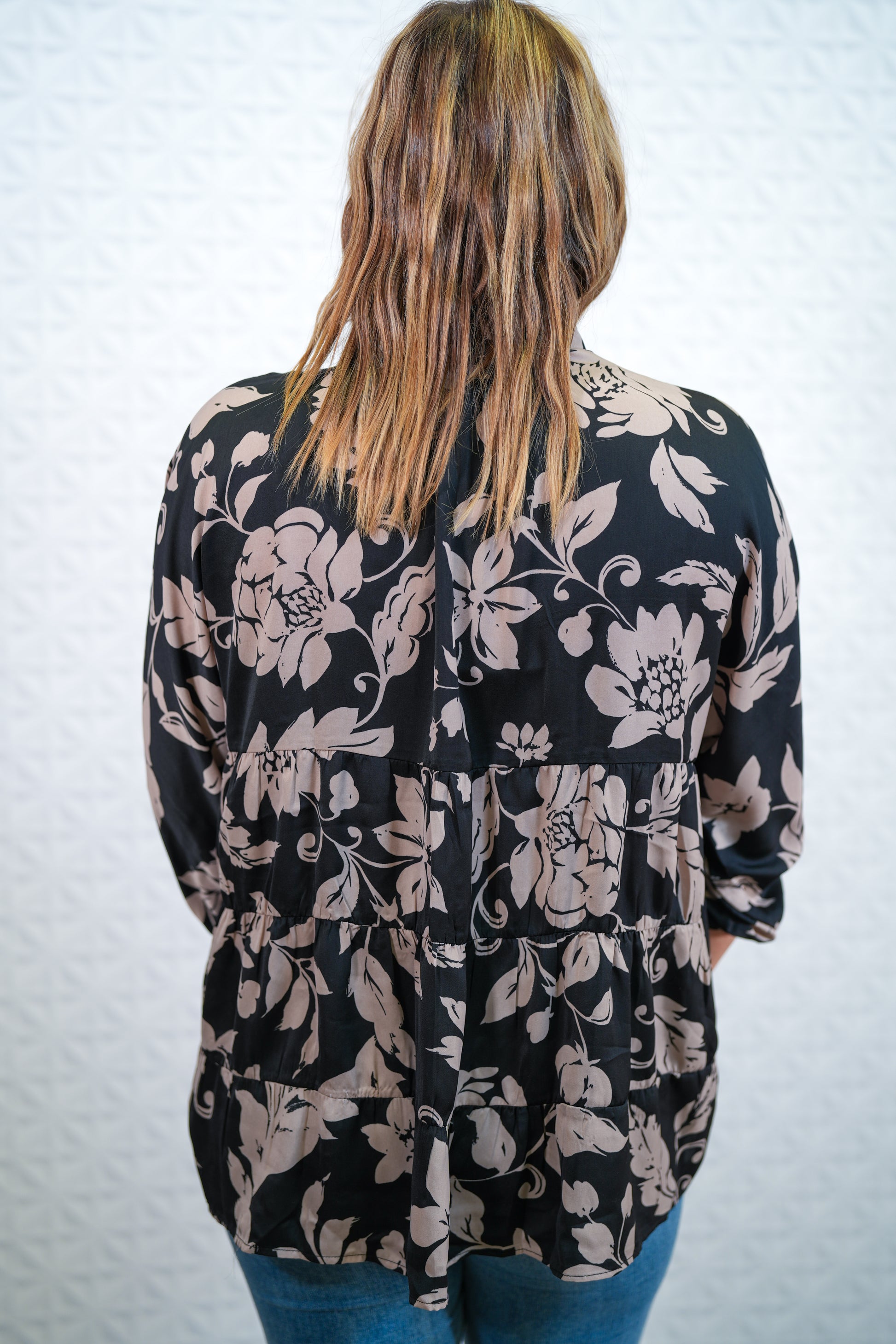 Coming Around Bubble Sleeve Satin Top - Buttercup Lynne Boutique
