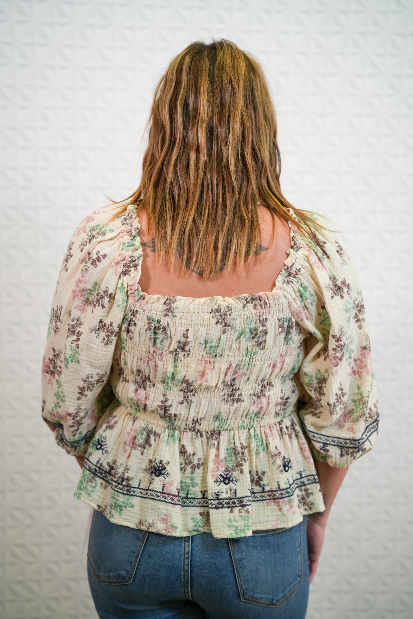 Floral Cotton Gauze Top - Buttercup Lynne Boutique