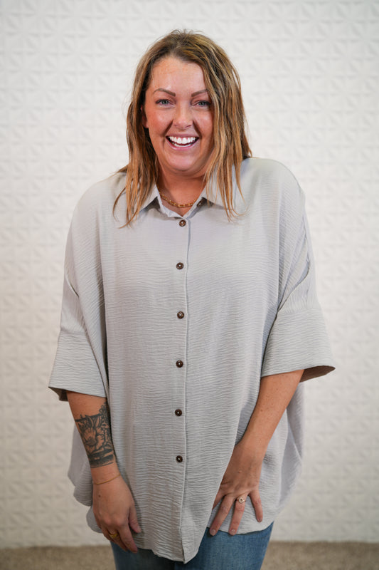 Half Sleeve Oversized Tunic - Regular Size - Buttercup Lynne Boutique