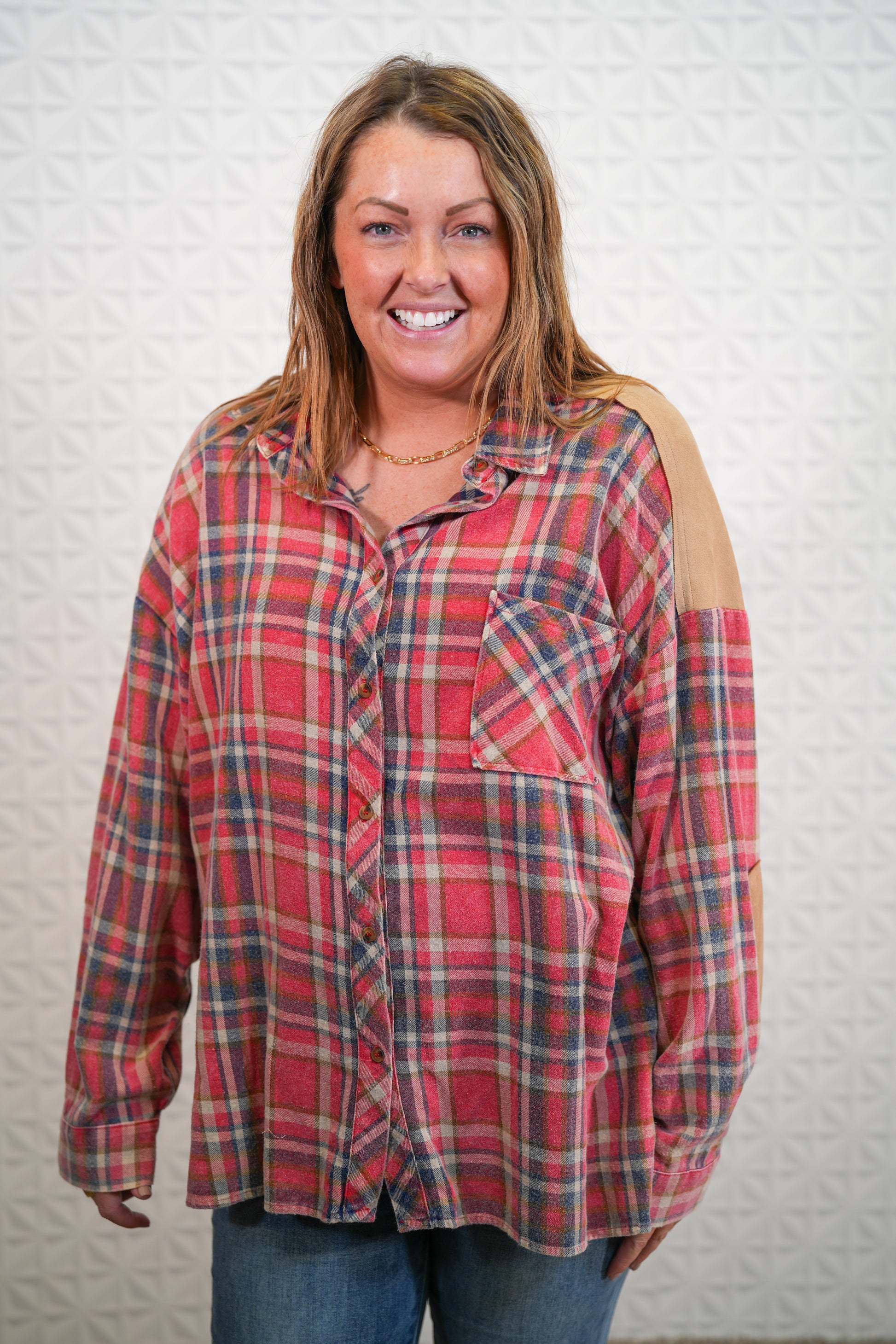 Mix It Up Plaid Top - Buttercup Lynne Boutique