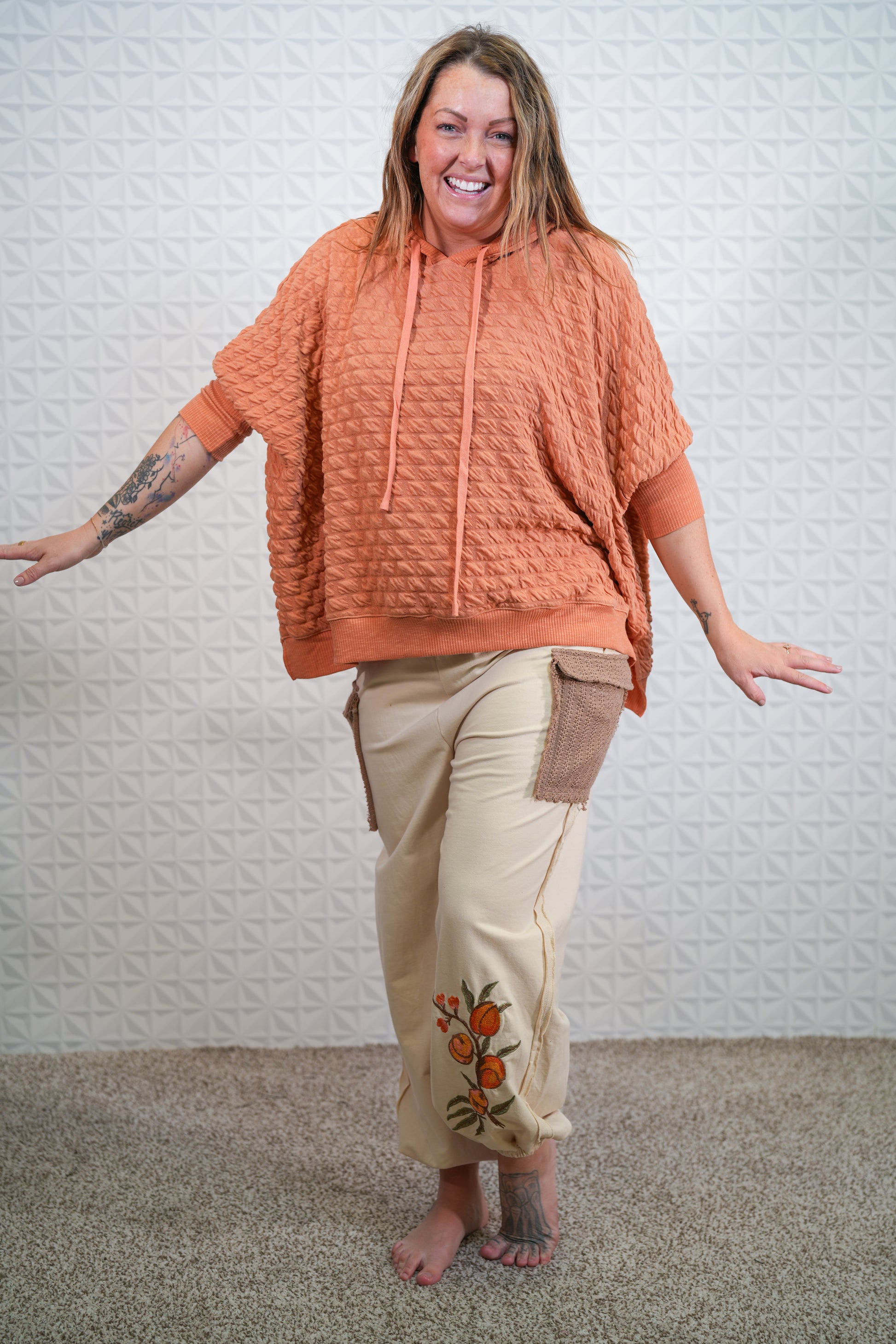 True Kind French Terry Embroidered Joggers - Buttercup Lynne Boutique