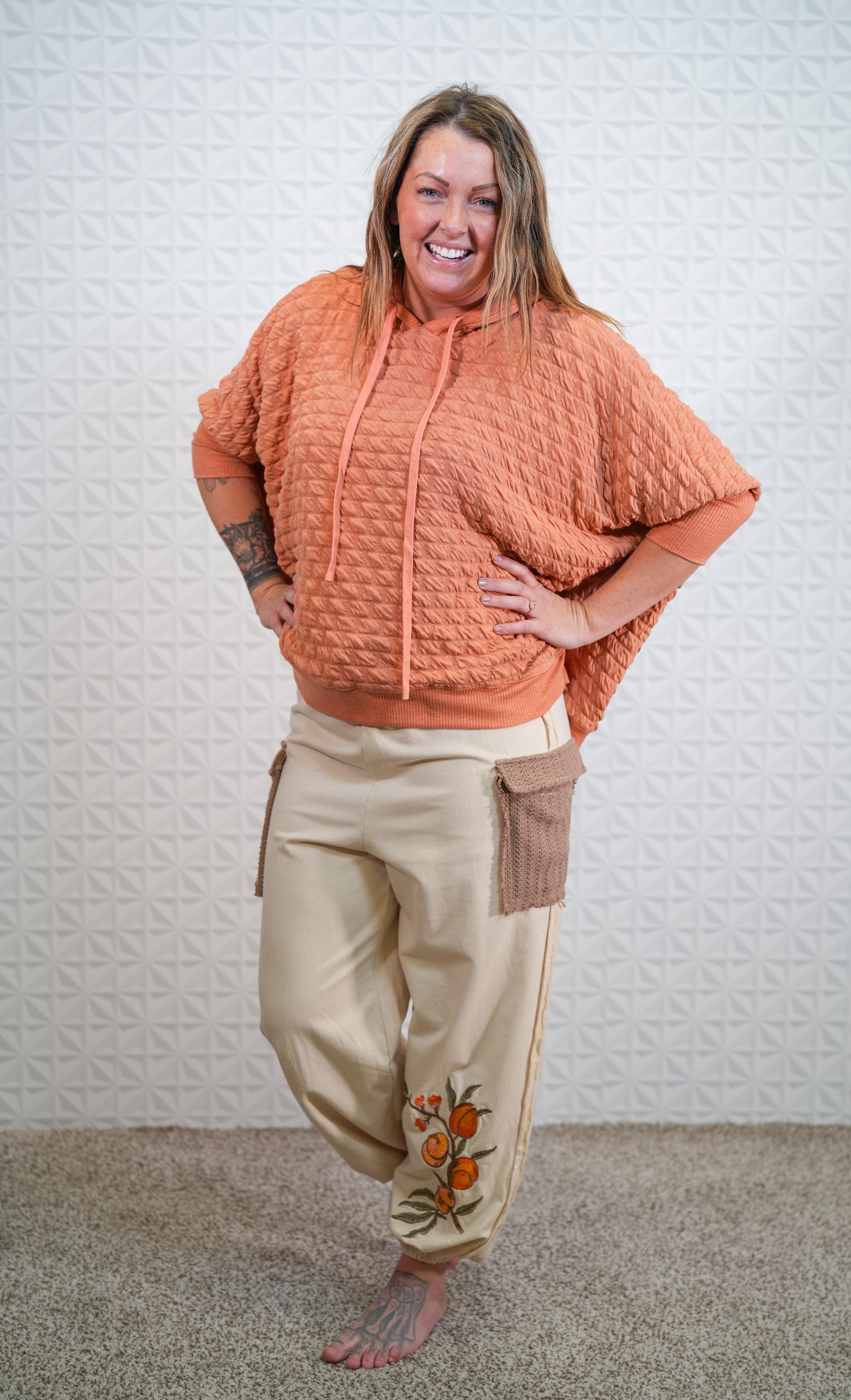 True Kind French Terry Embroidered Joggers - Buttercup Lynne Boutique