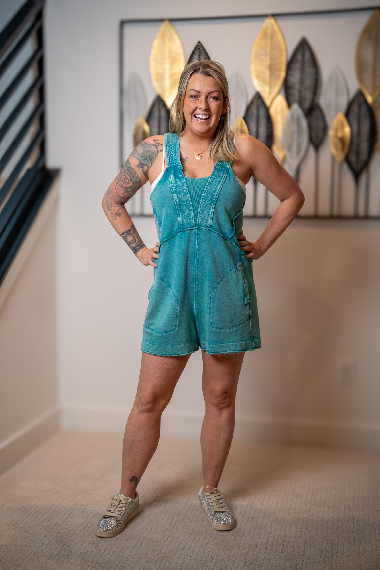 Easy Days Mineral Wash Terry Romper – Relaxed Cotton Romper