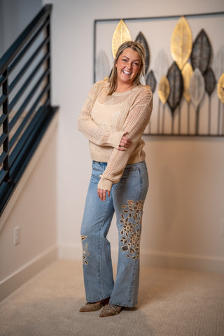 Starlight Open Knit Sweater Adora