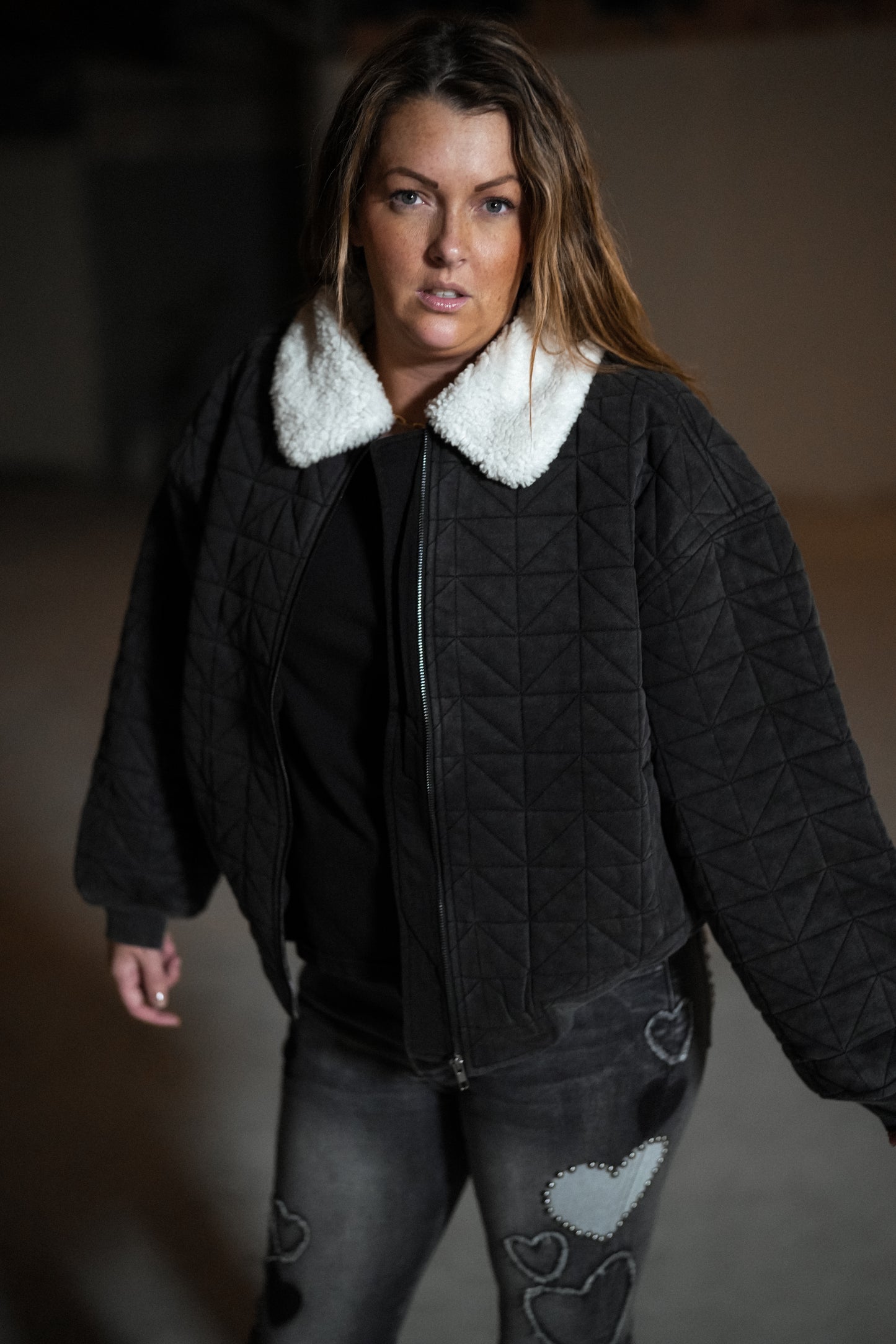 All For One Quilted Terry Jacket - Buttercup Lynne Boutique