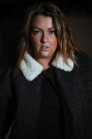 All For One Quilted Terry Jacket - Buttercup Lynne Boutique