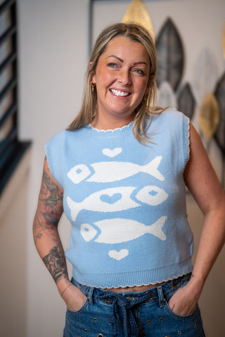 Catch of the Day Sweater Vest Adora