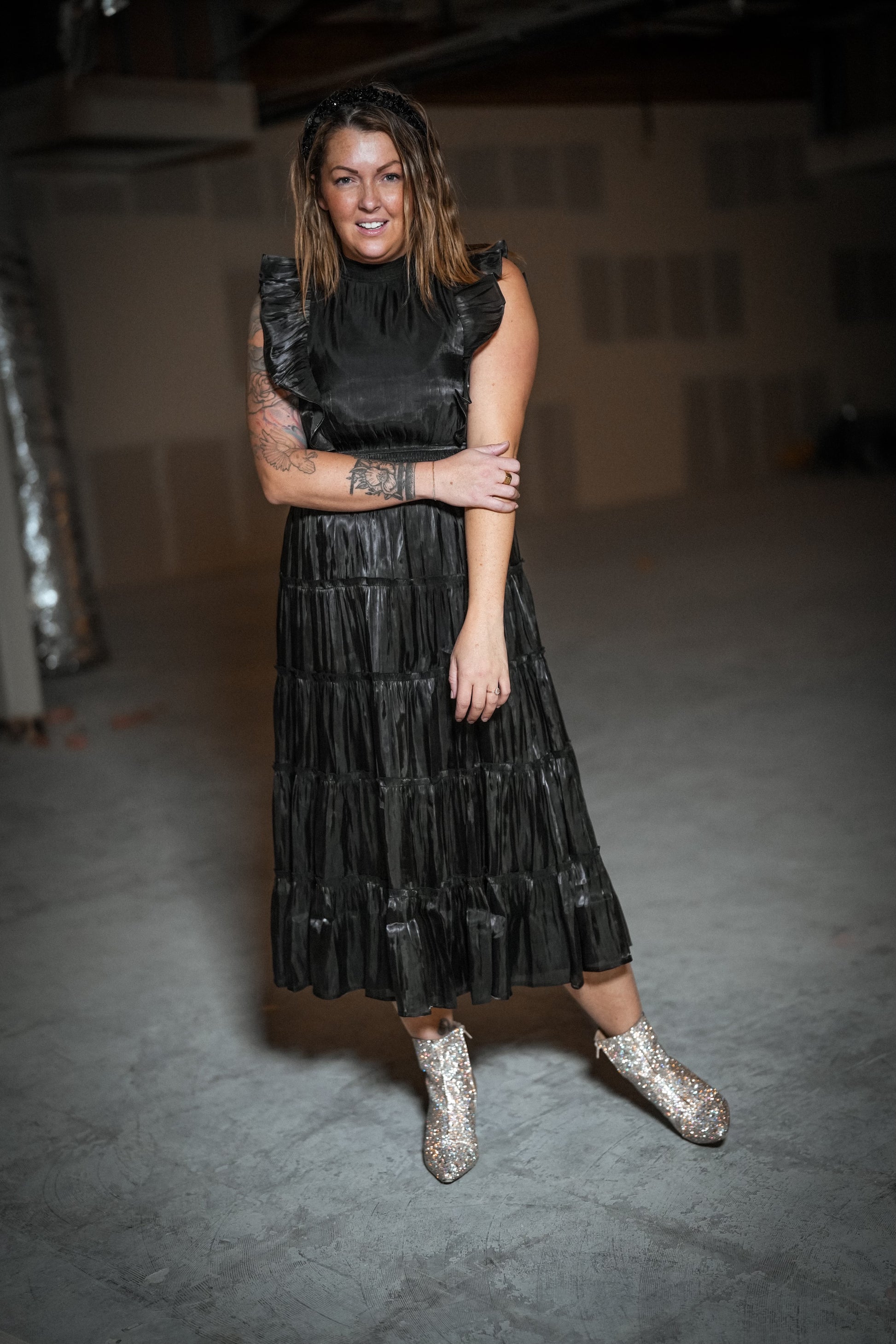 All I See Tiered Midi Dress - Buttercup Lynne Boutique