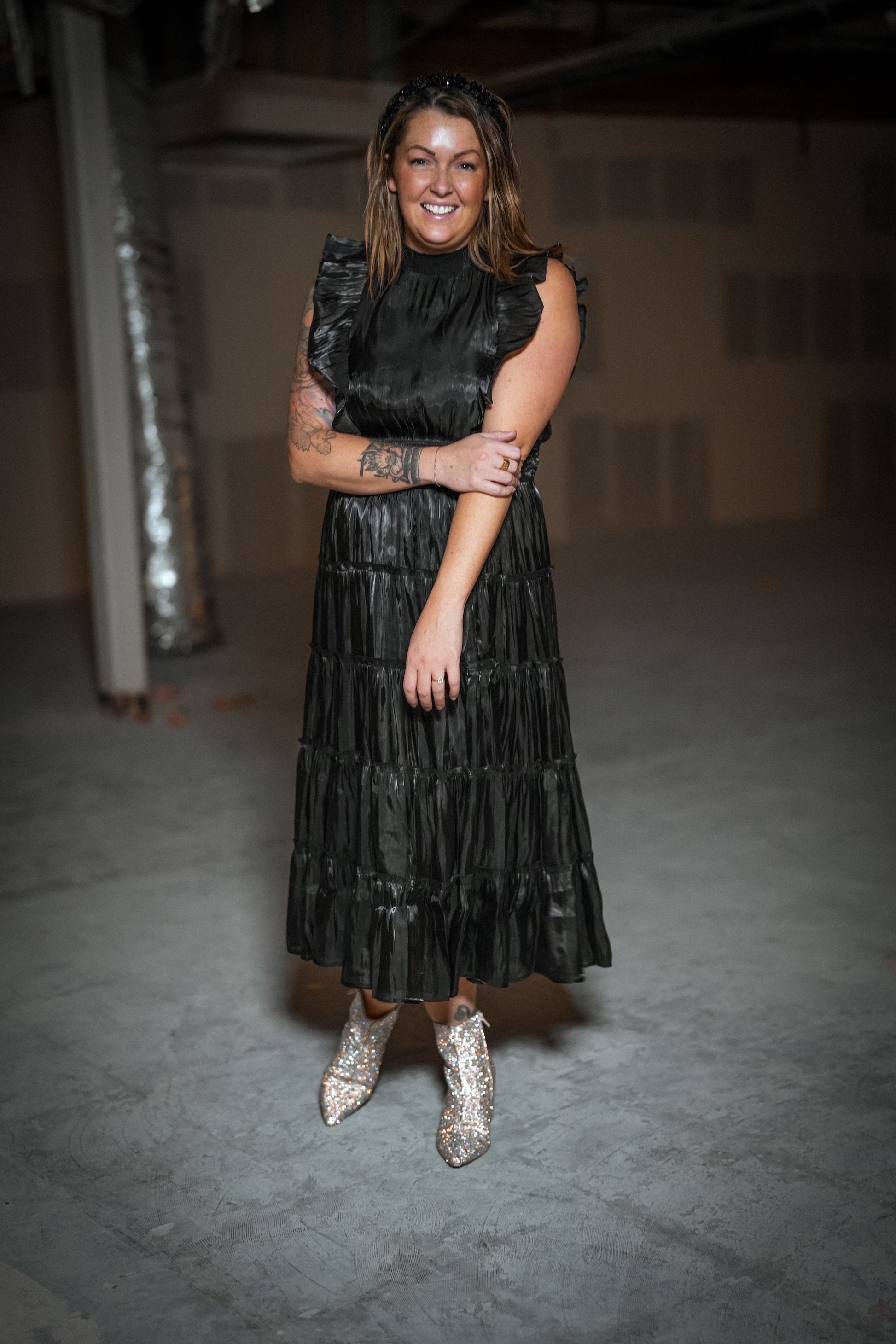 All I See Tiered Midi Dress - Buttercup Lynne Boutique