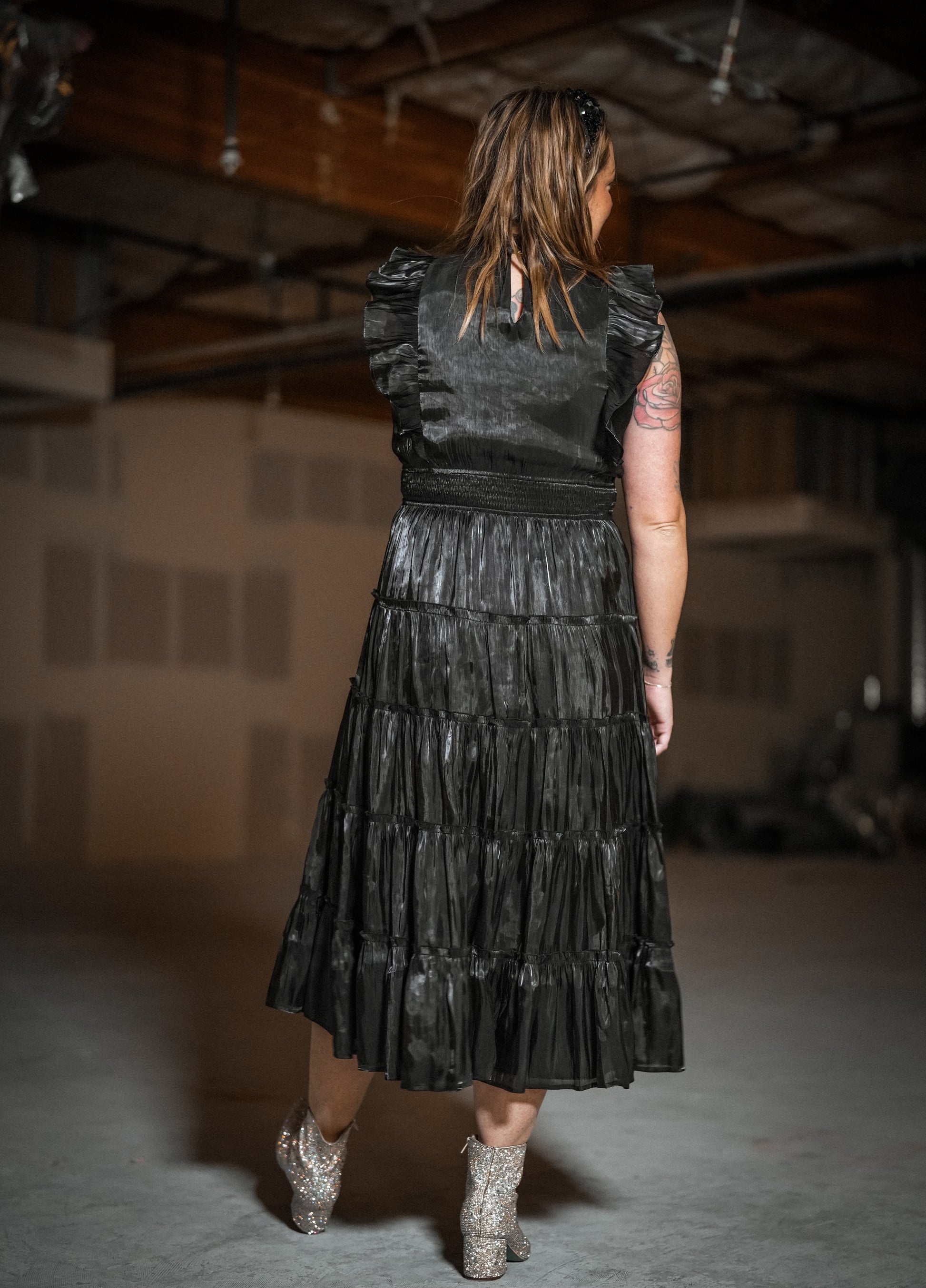 All I See Tiered Midi Dress - Buttercup Lynne Boutique