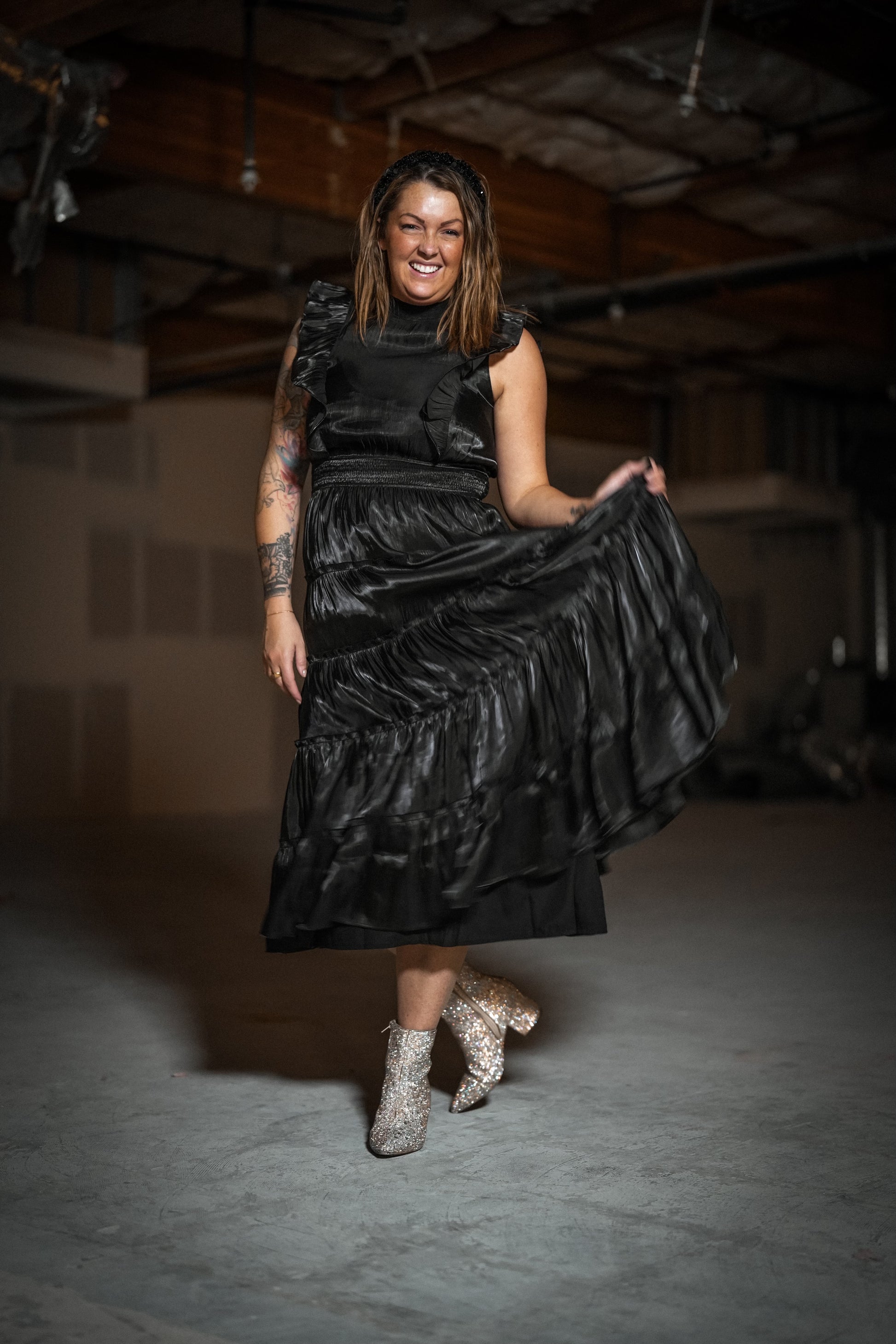 All I See Tiered Midi Dress - Buttercup Lynne Boutique