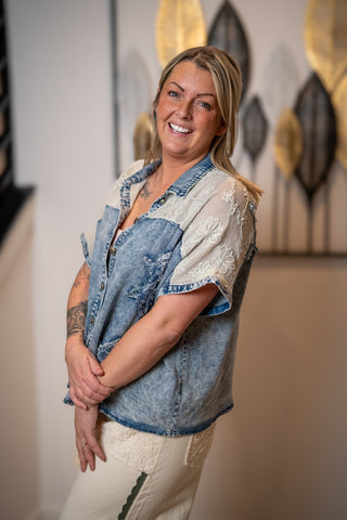 Mello Denim Star Accent Shirt