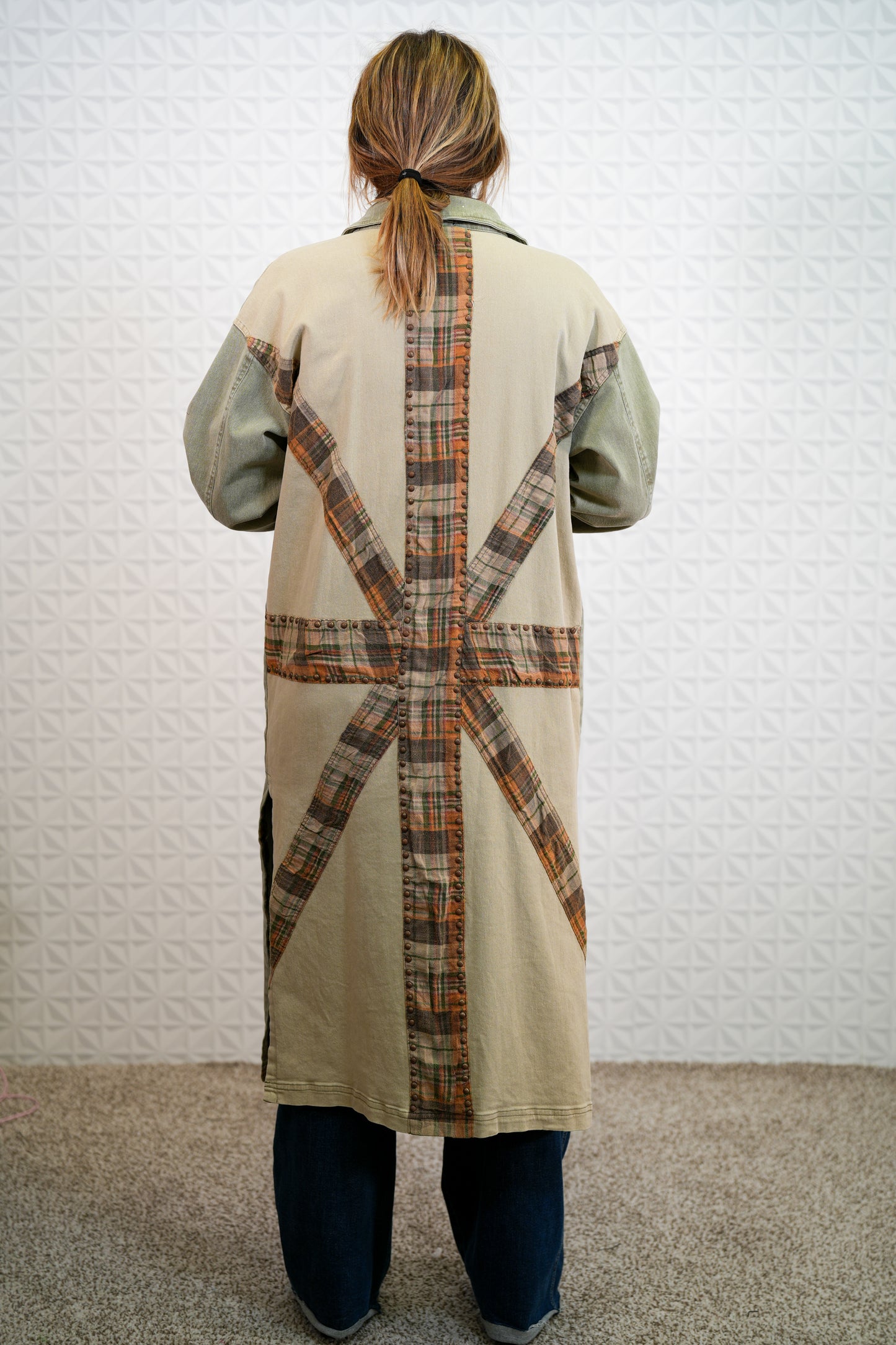 Oli & Hali Misty Morning Fog Mineral Washed Long Jacket - Buttercup Lynne Boutique