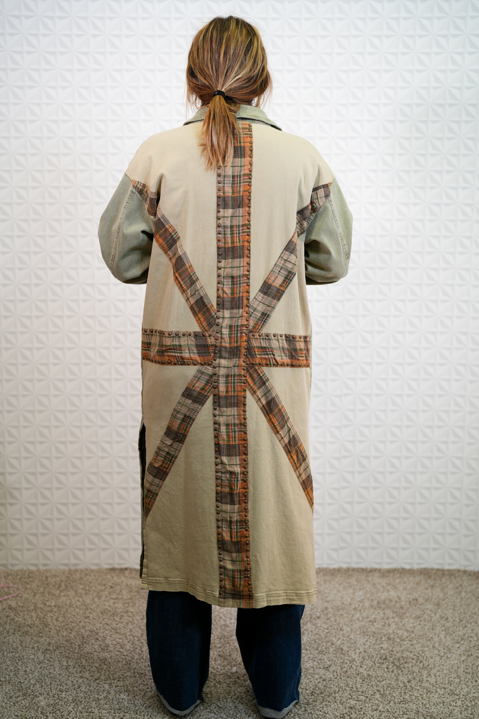 Oli & Hali Misty Morning Fog Mineral Washed Long Jacket - Buttercup Lynne Boutique