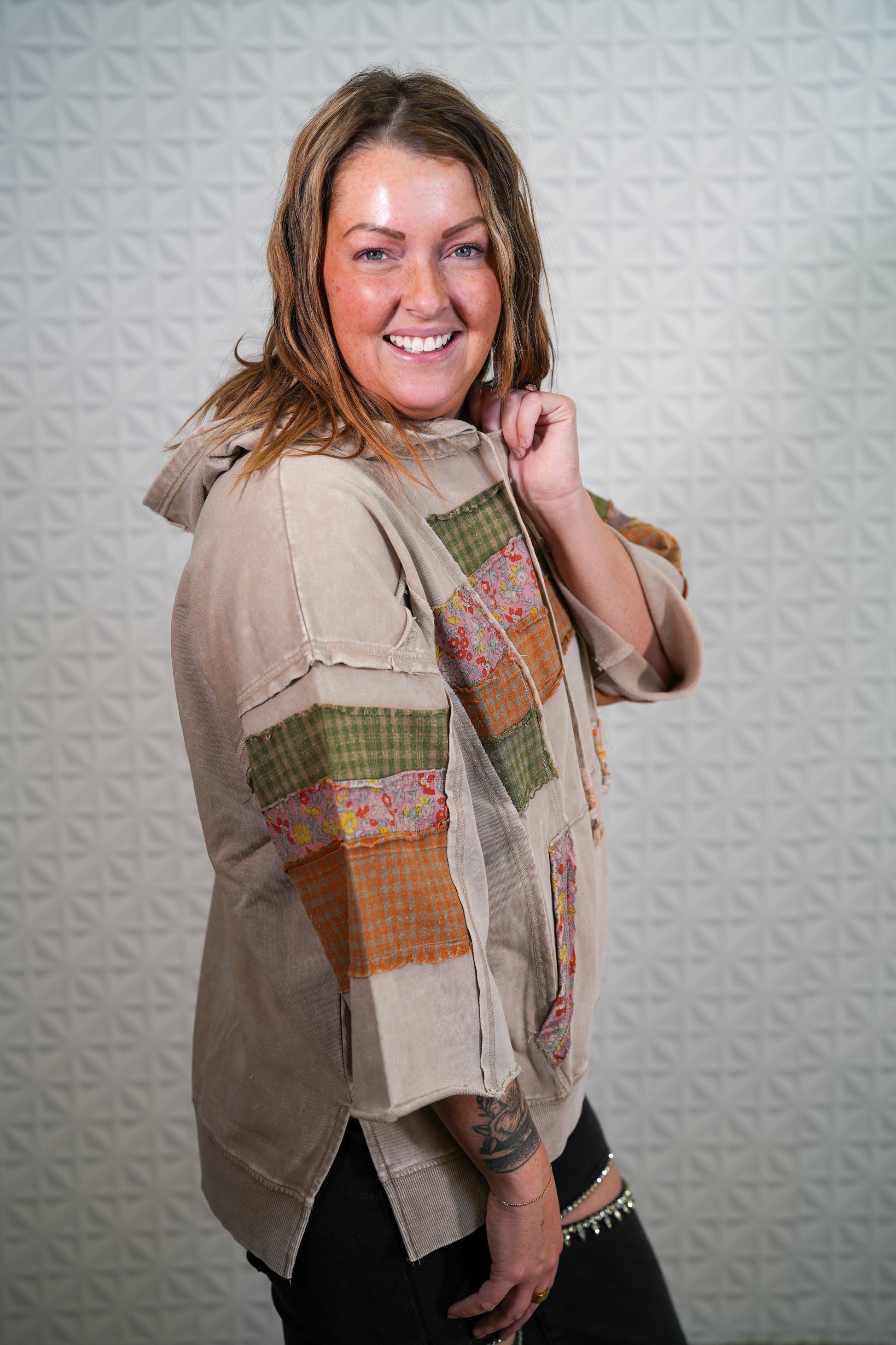 Believe It All Print Mix Hoodie - Buttercup Lynne Boutique