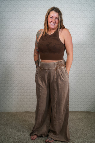 Lace High Neck Crop Top - Buttercup Lynne Boutique