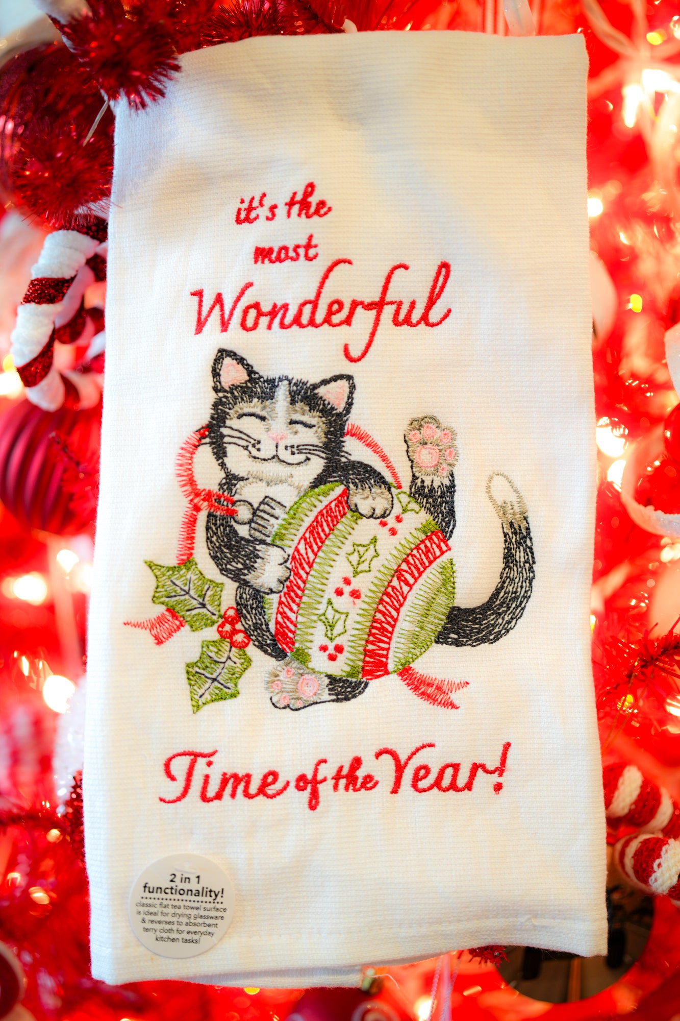 Meowy Christmas Towel - Buttercup Lynne Boutique