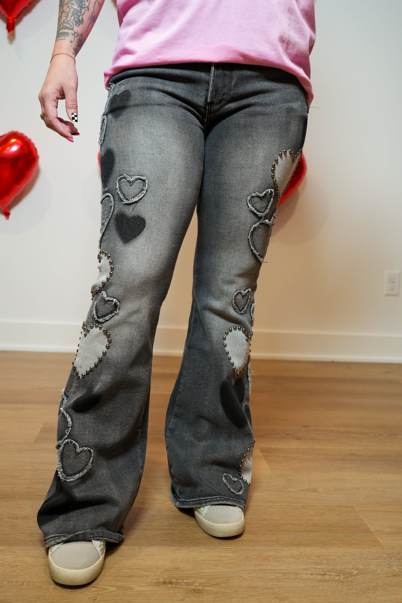 In It For Love Heart Denim - Buttercup Lynne Boutique