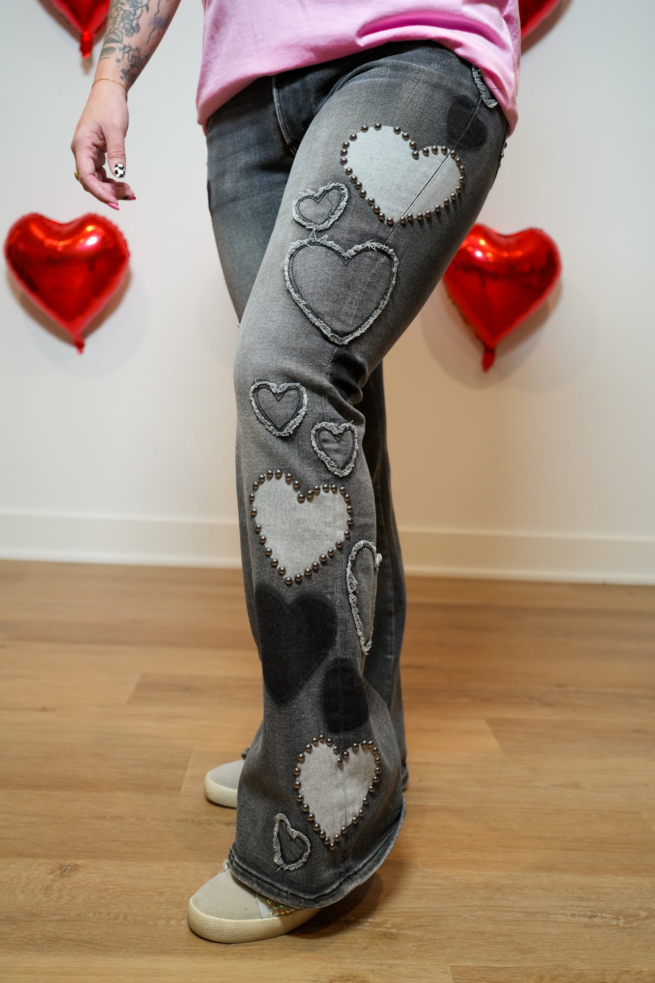 In It For Love Heart Denim - Buttercup Lynne Boutique