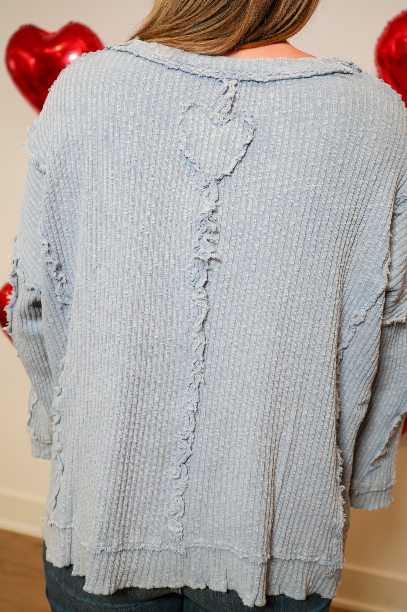 Can't Believe My Eyes Heart Patch Pullover - Buttercup Lynne Boutique