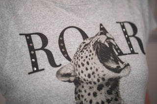 Sugar Stitch Cheetah Roar Rhinestone Graphic Tee