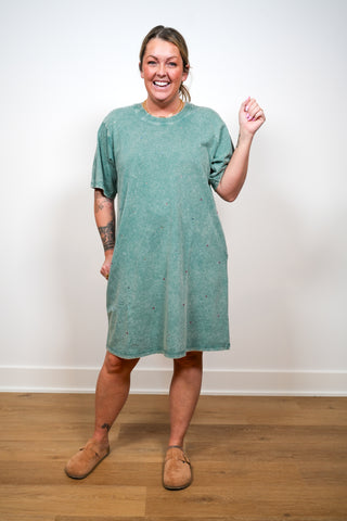 Easel Shiny Days Rhinestone Tunic Dress - Buttercup Lynne Boutique